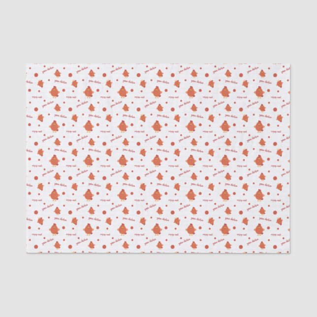 Papier Mousseline Papier papier papier à motif de poulet à fils roug (Recto)