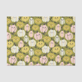 Papier Mousseline Papier papier papier Citrouille rose et vert