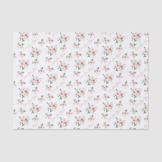 Papier Mousseline Papier papier papier du Rose de la fête des mères (Recto)