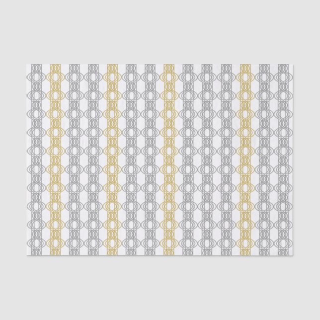 Papier Mousseline Papier papier papier Motif argent et or (Recto)