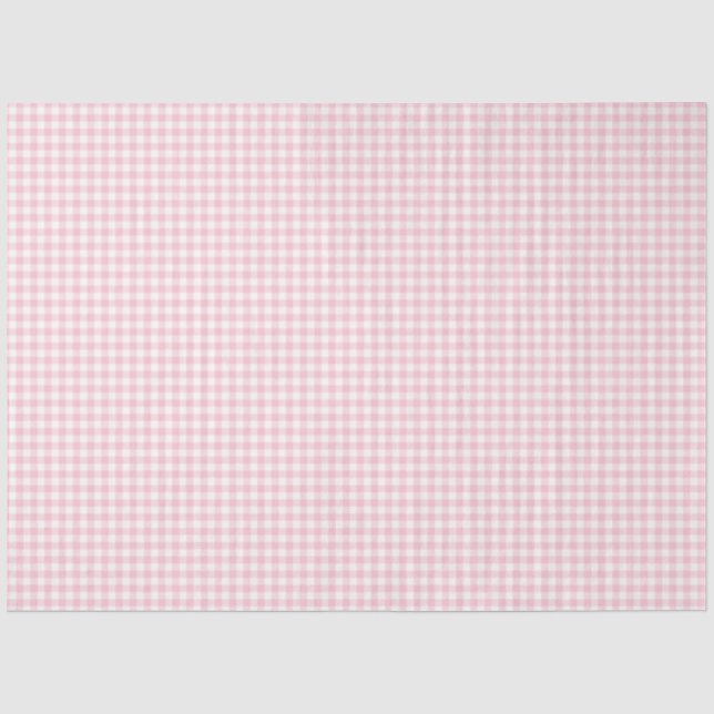 Papier Mousseline Papier papier papier Motif rose et blanc En vichy (Recto)