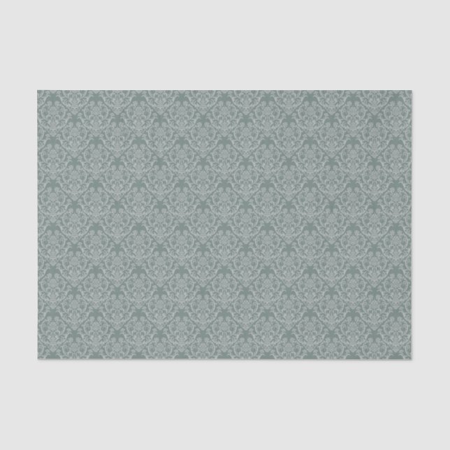 Papier Mousseline Papier peint floral vert (Recto)