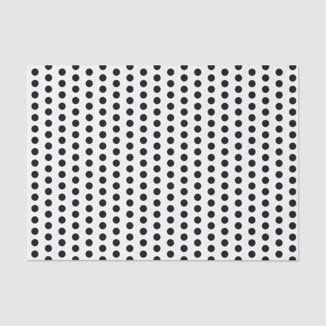 Papier Mousseline Papier Pois noir simple (Recto)