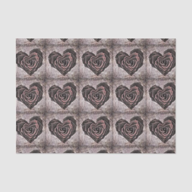 Papier Mousseline papier rose de coeur goth (Recto)