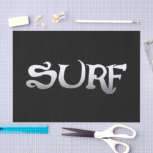 Papier Mousseline papier surf en tissu noir
