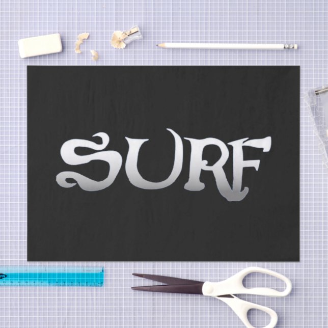Papier Mousseline papier surf en tissu noir (Artisanat)
