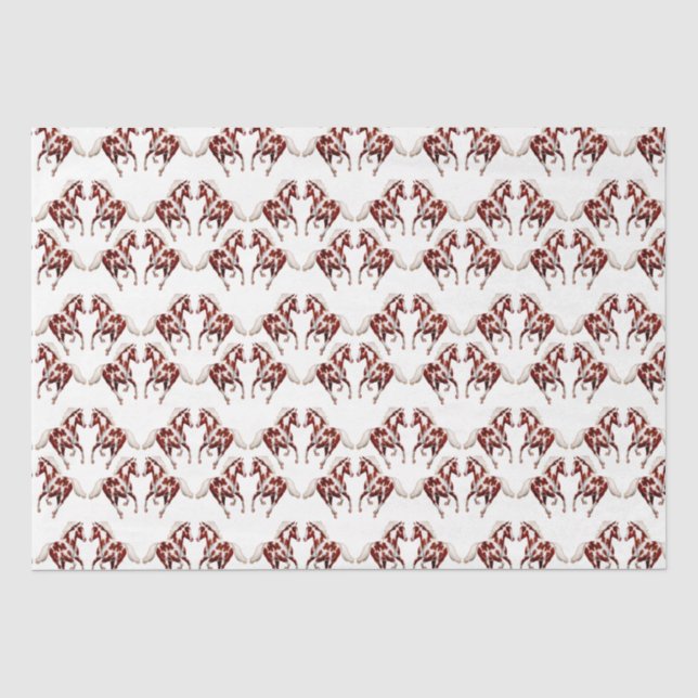 Papier Mousseline Papier tissé Western Paint Horse (Recto)