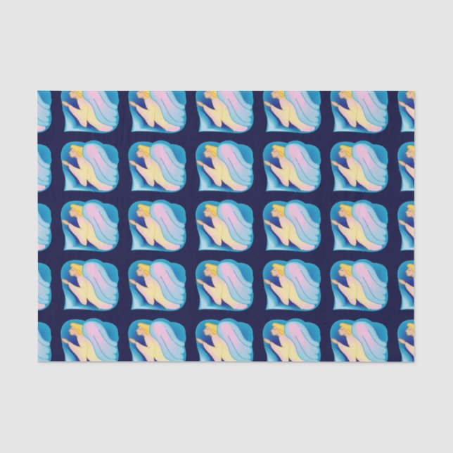 Papier Mousseline Papier Tissu Angel Haven (Recto)