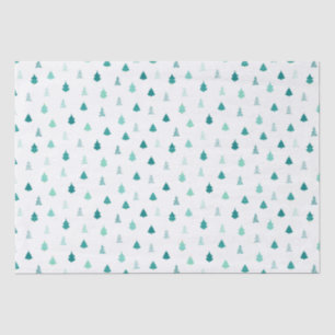 Papier Mousseline Papier Tissu Aqua Christmas Tree
