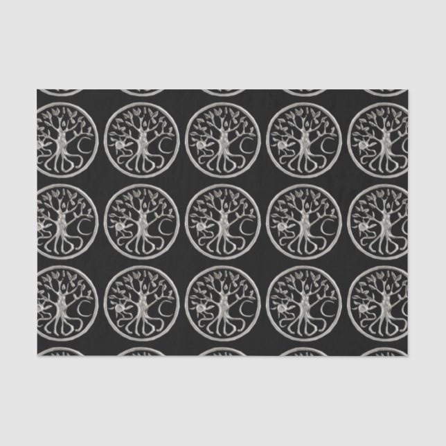 Papier Mousseline Papier Tissu Arbre De Vie (Recto)