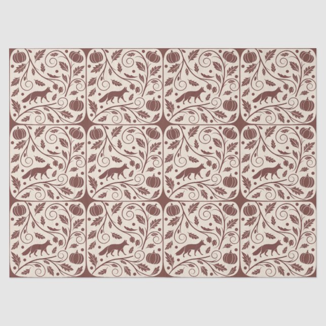 Papier Mousseline Papier Tissu Autum Cosy (Recto)