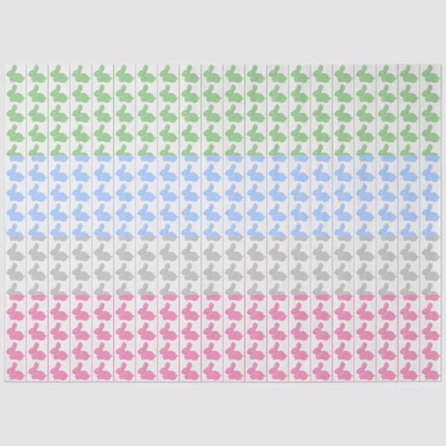 Papier Mousseline Papier Tissu Bunny Pastel de Pâques (Recto)