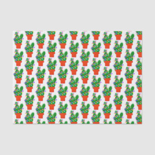 Papier Mousseline Papier Tissu Cactus Christmas Tree