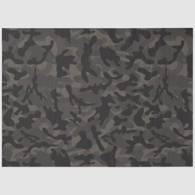 Papier Mousseline Papier Tissu Camouflage Nocturne (Recto)