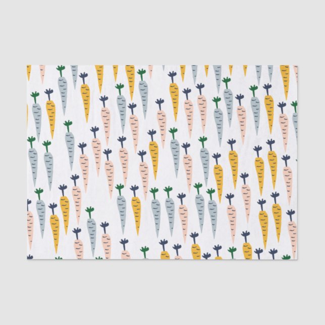 Papier Mousseline Papier Tissu Carottes (Recto)