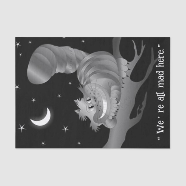 Papier Mousseline Papier Tissu Cheshire Cat (Recto)