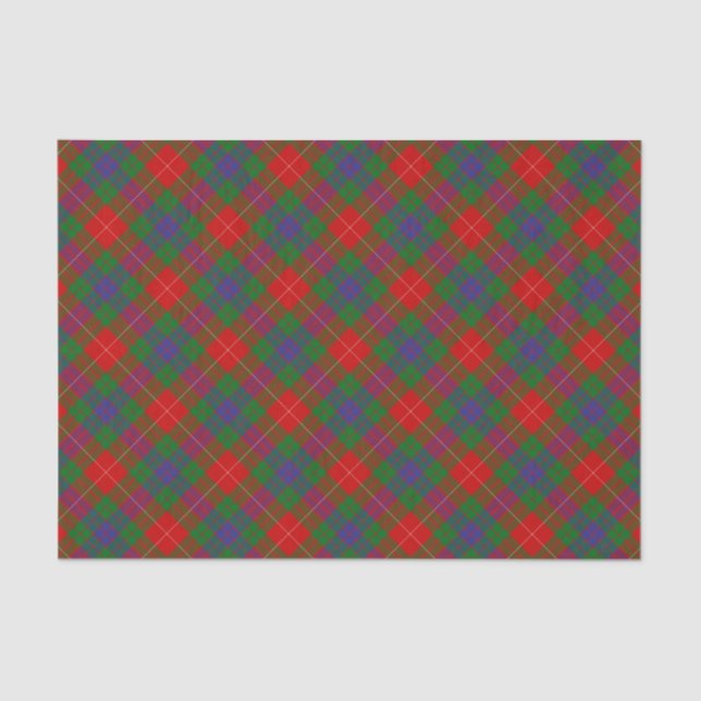 Papier Mousseline Papier Tissu Clan Fraser Tartan (Recto)