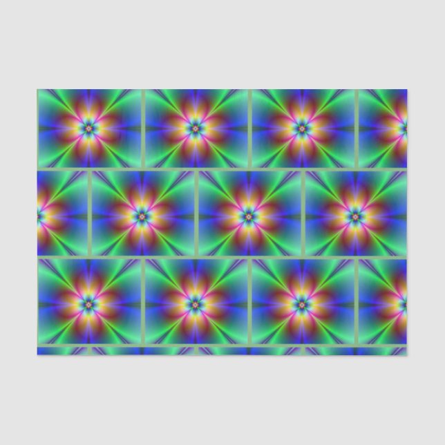 Papier Mousseline Papier Tissu couleur Neon Daisy (Recto)