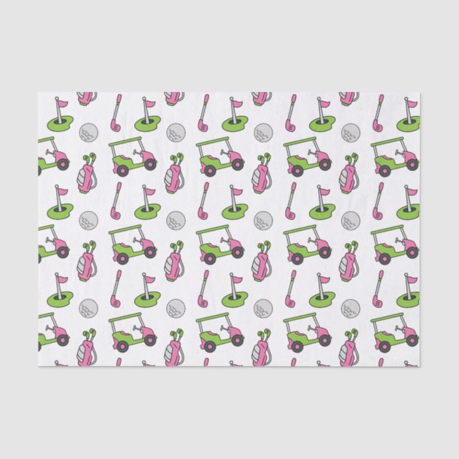 Papier Mousseline Papier Tissu Cute Golf (Recto)