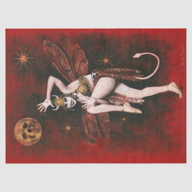 Papier Mousseline Papier Tissu Dancing Devil vintage (Recto)