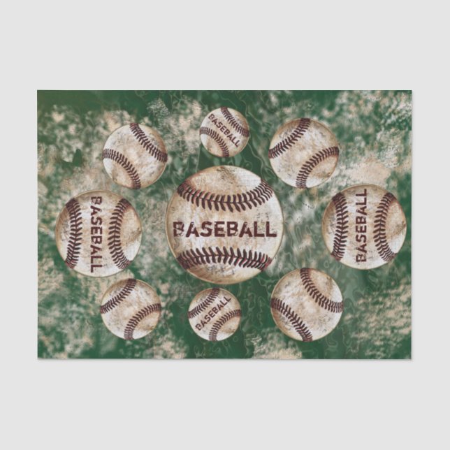 Papier Mousseline Papier Tissu De Baseball Vintage Sale Votre COULEU (Recto)
