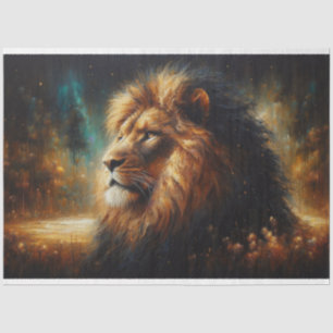Papier Mousseline Papier Tissu De Découpage De Lion Majestic