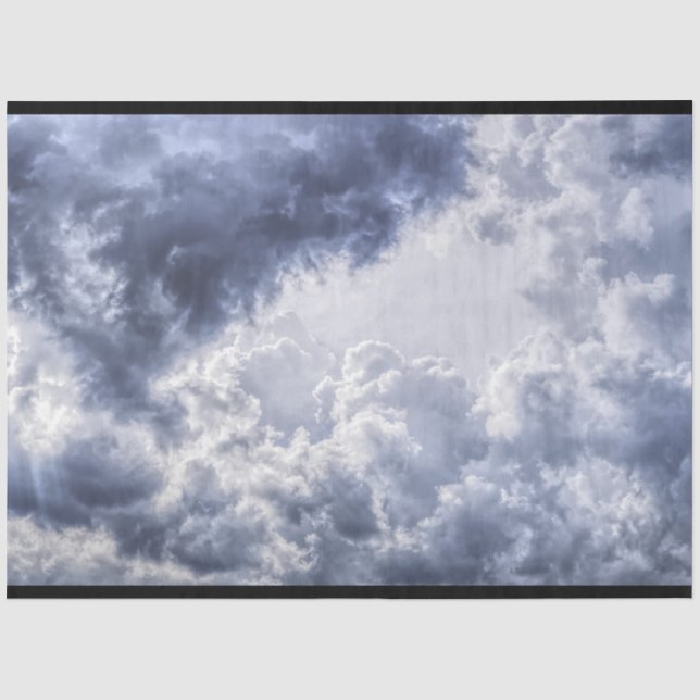 Papier Mousseline Papier Tissu de découpage Sky Cumulus Nuages (Recto)