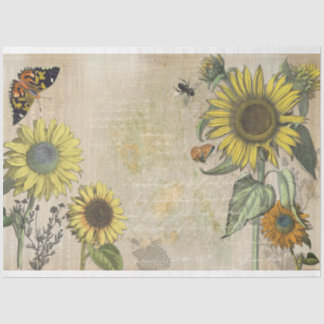 Papier Mousseline Papier Tissu De Découpage Tournesol Dreams