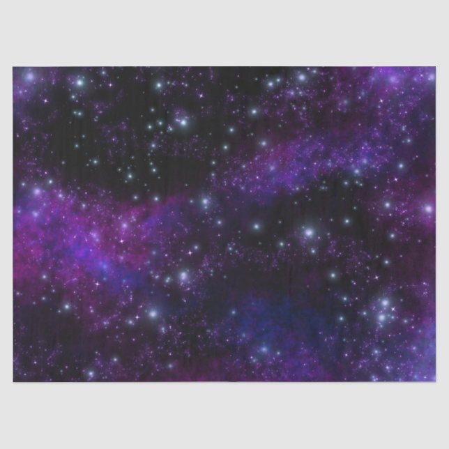 Papier Mousseline Papier Tissu De Galaxie Violette (Recto)