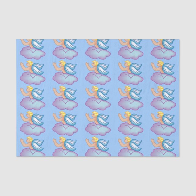 Papier Mousseline Papier Tissu de l'ange bébé (Recto)