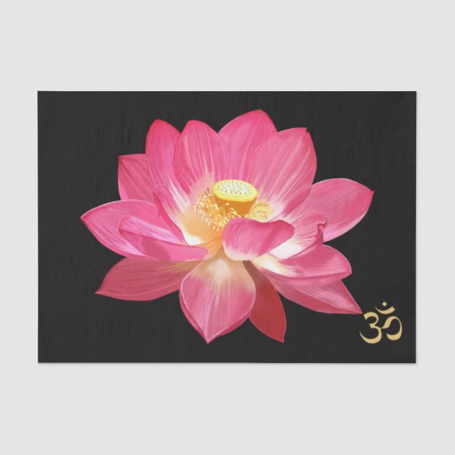 Papier Mousseline Papier Tissu De L'Om Lotus  (Recto)