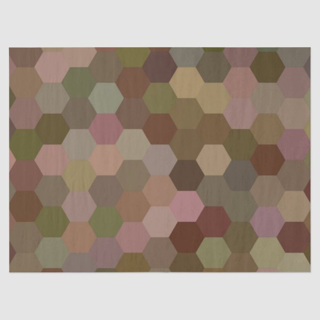 Papier Mousseline papier tissu de nid d'abeille brun (Recto)