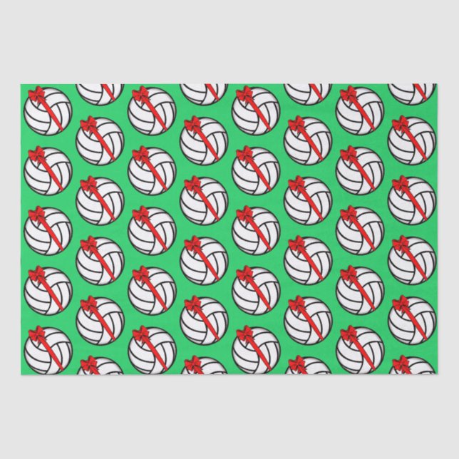 Papier Mousseline Papier Tissu de Noël de volley-ball (Recto)