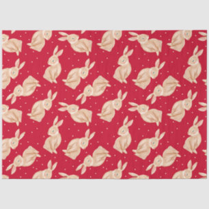 Papier Mousseline Papier Tissu De Noël Lapin Cute