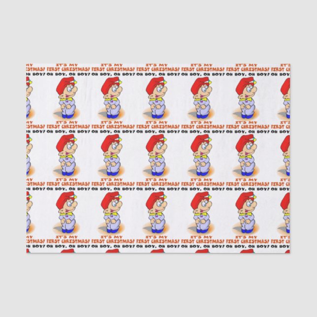 Papier Mousseline Papier Tissu de Noël pour bébés (Recto)