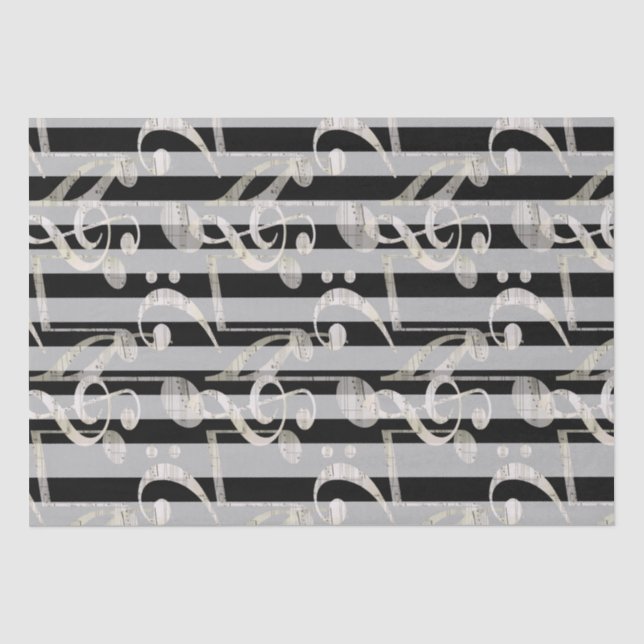 Papier Mousseline Papier Tissu De Notation De Musique (Recto)