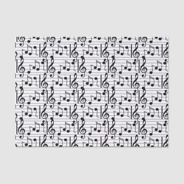 Papier Mousseline Papier Tissu de note de musique (Recto)