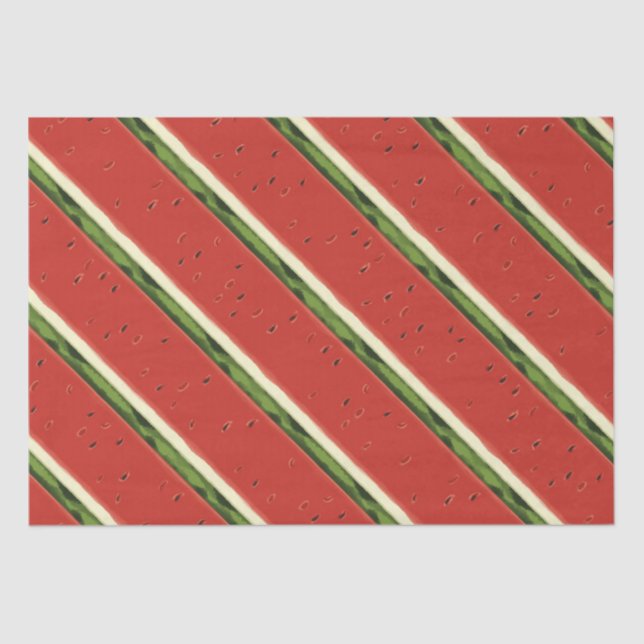 Papier Mousseline Papier Tissu de pastèque rouge vif (Recto)