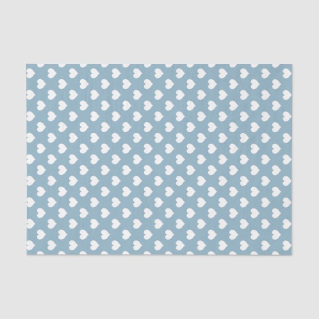 Papier Mousseline Papier Tissu du coeur blanc (Recto)
