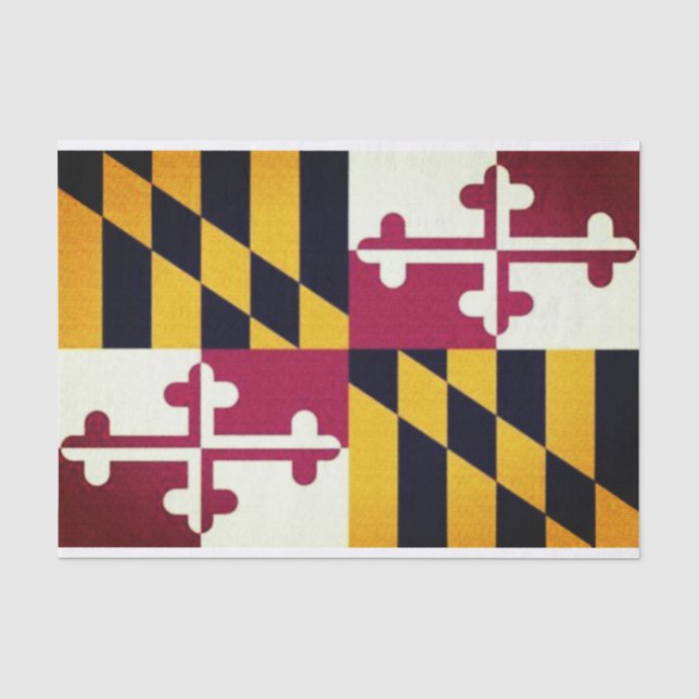 Papier Mousseline Papier Tissu du drapeau du Maryland (Recto)