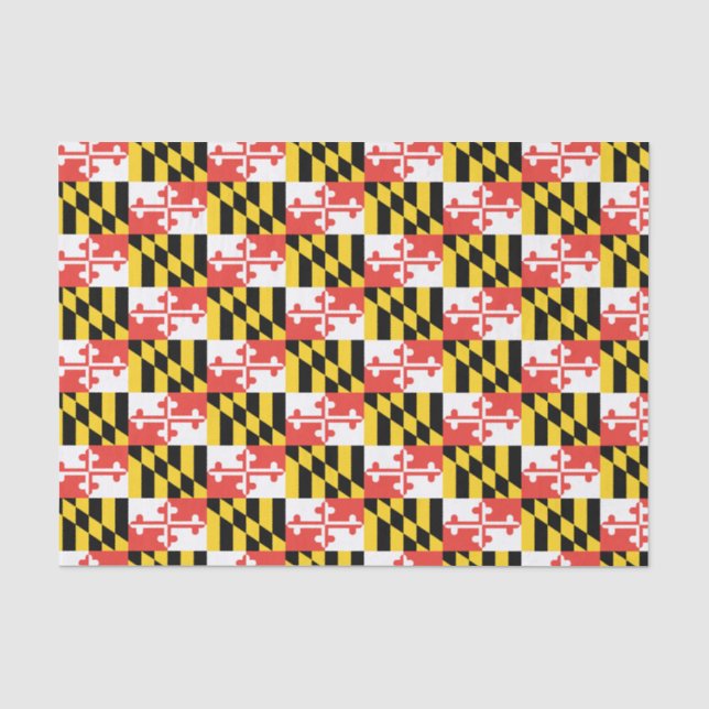 Papier Mousseline Papier Tissu du drapeau du Maryland (Recto)