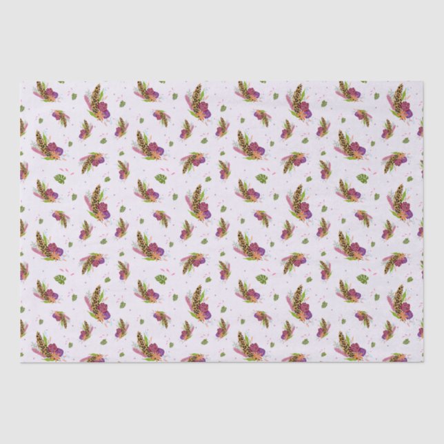 Papier Mousseline Papier Tissu En Fleur De Jungle Sauvage (Recto)