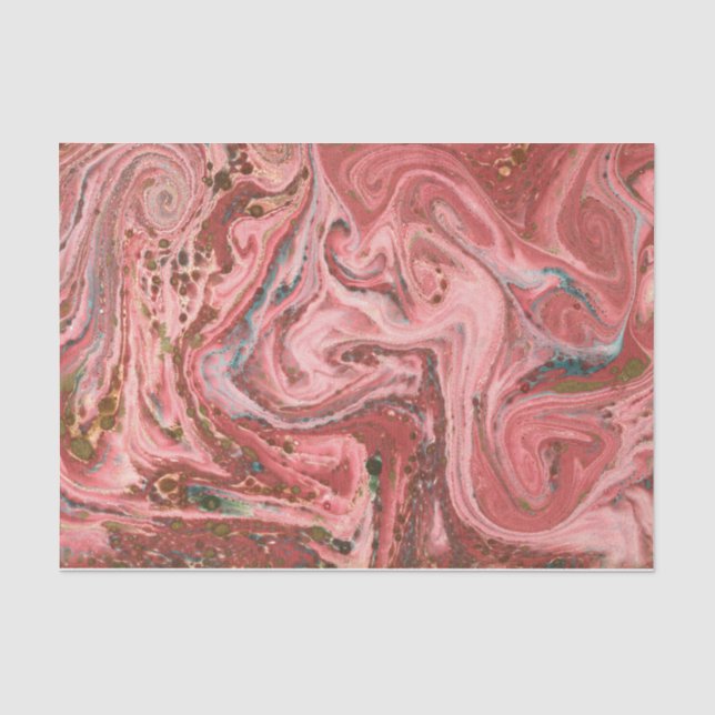 Papier Mousseline Papier Tissu En Marbre Rose (Recto)