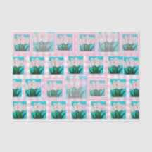 Papier Tissu En vichy rose
