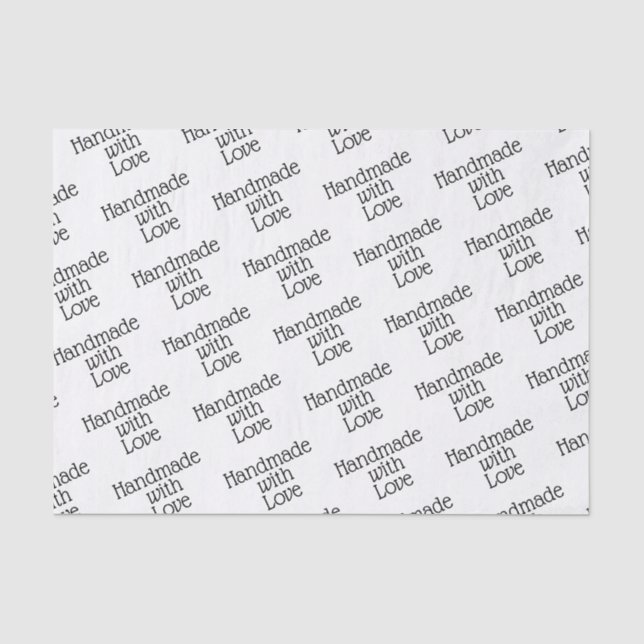 Papier Mousseline Papier Tissu - Fait à la main avec amour (Recto)