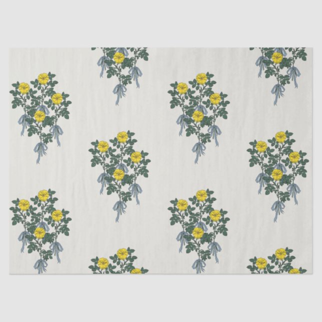 Papier Mousseline Papier Tissu Flora (Recto)