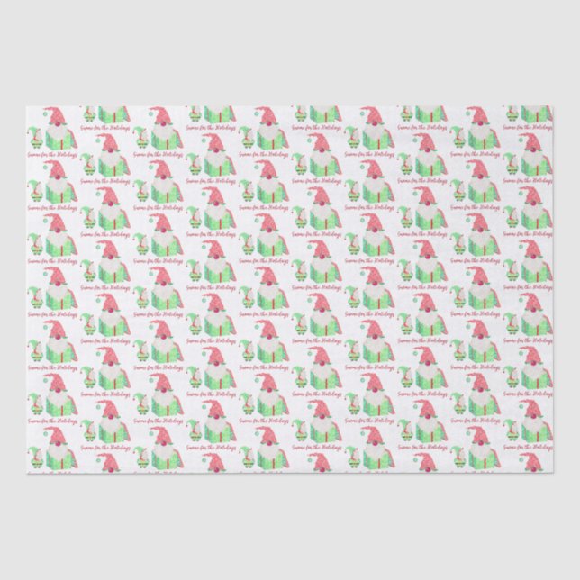 Papier Mousseline Papier Tissu Gnome Holiday (Recto)