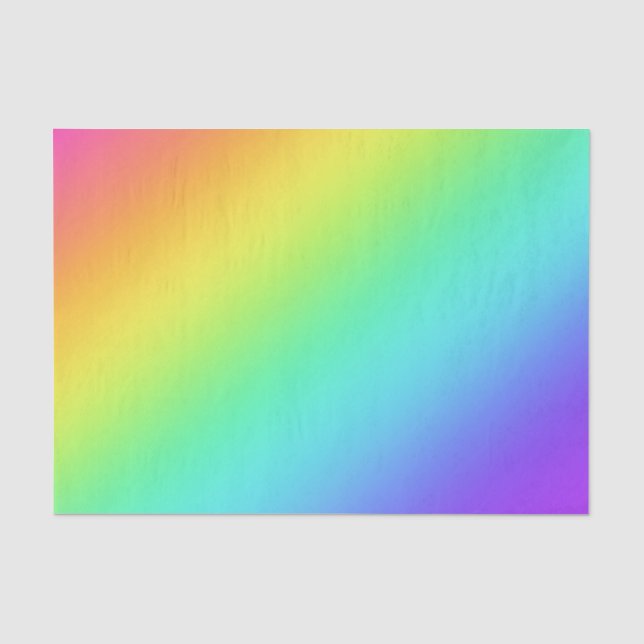 Papier Mousseline Papier Tissu Gradié Arc-En-Ciel (Recto)
