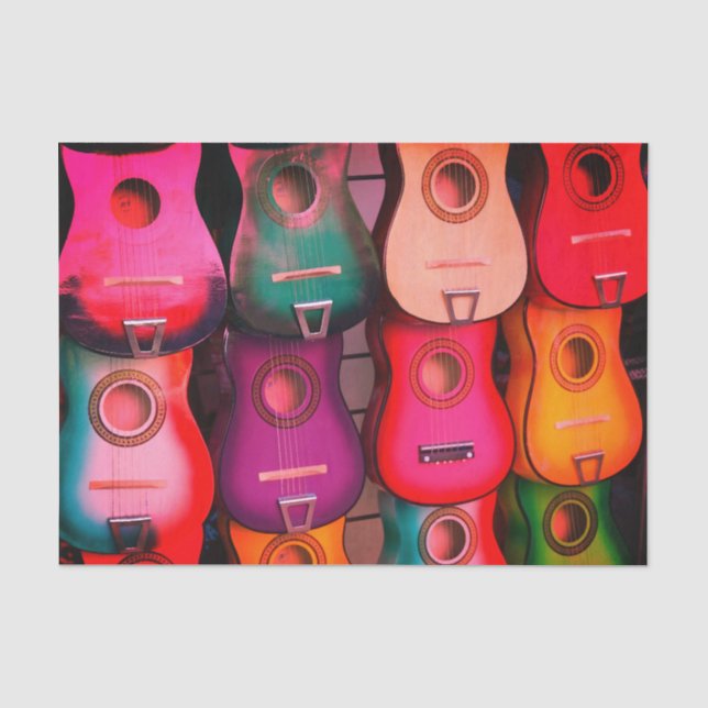 Papier Mousseline Papier Tissu Guitare (Recto)