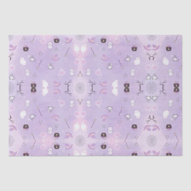 Papier Mousseline Papier Tissu Halloween (Recto)